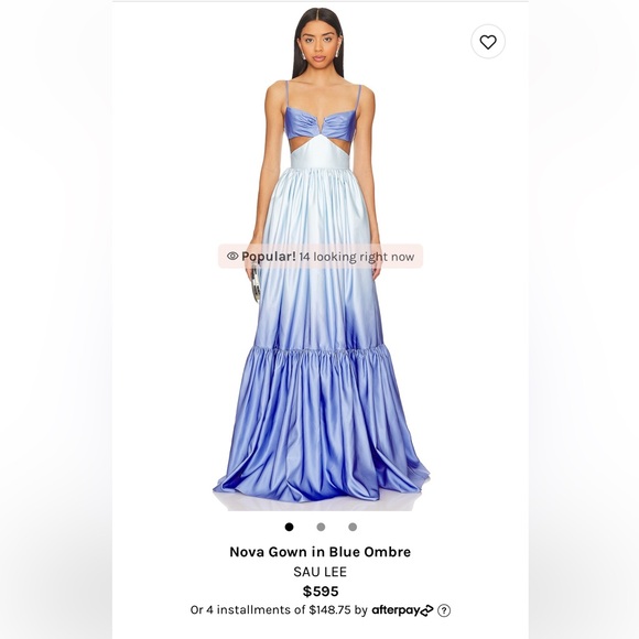 Gown in blue ombré - Picture 5 of 11